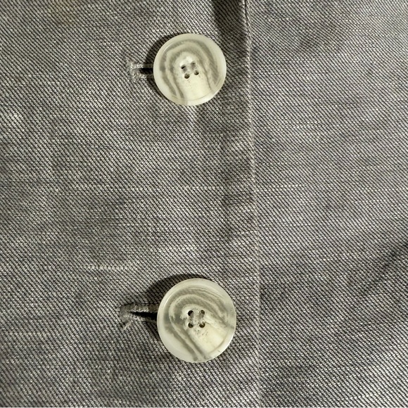 Halogen grey Cotton Linen Blazer Jacket Size Medium - Picture 8 of 10
